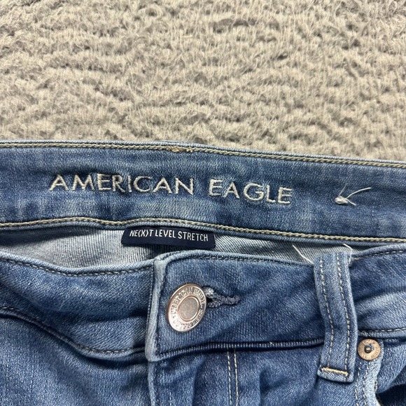 American Eagle Outfitters Next Level Jeans Women's 14 Blue Denim Skinny Stretch - Picture 4 of 12